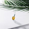 thumbnail image 3 of Gem Stone King 2.91 Ct Cushion Yellow Citrine Blue Diamond 925 Sterling Silver Pendant with Chain, 3 of 5
