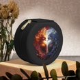 thumbnail image 6 of Naloa Red And White Fire Bird Round Jewelry Box, Travel Jewelry Organizer, 3.9 x 3.9 x 2in Jewelry Storage Box for Women-Black, 6 of 7
