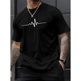thumbnail image 1 of Camiseta deportiva de manga corta con cuello redondo y estampado creativo para hombre, cómoda y versátil., 1 of 6