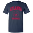 thumbnail image 2 of Atlanta Classic Baseball Arch Basic Cotton T-Shirt - 2X-Large - Navy, 2 of 6