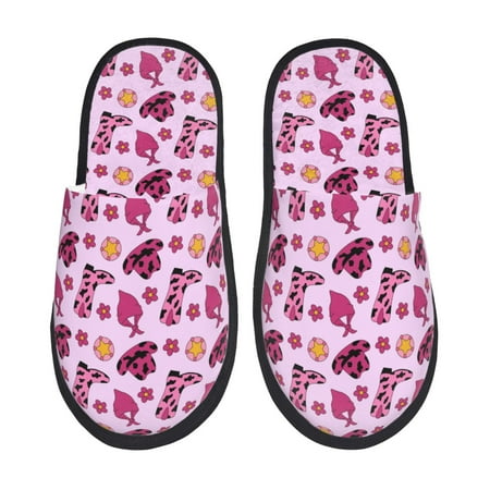 Balery Retro Cowgirl Slient Indoor Furry Fleece Comfort House Shoes Soft Non-Slip Home Shoes Cotton slippers House Slippers-- Medium
