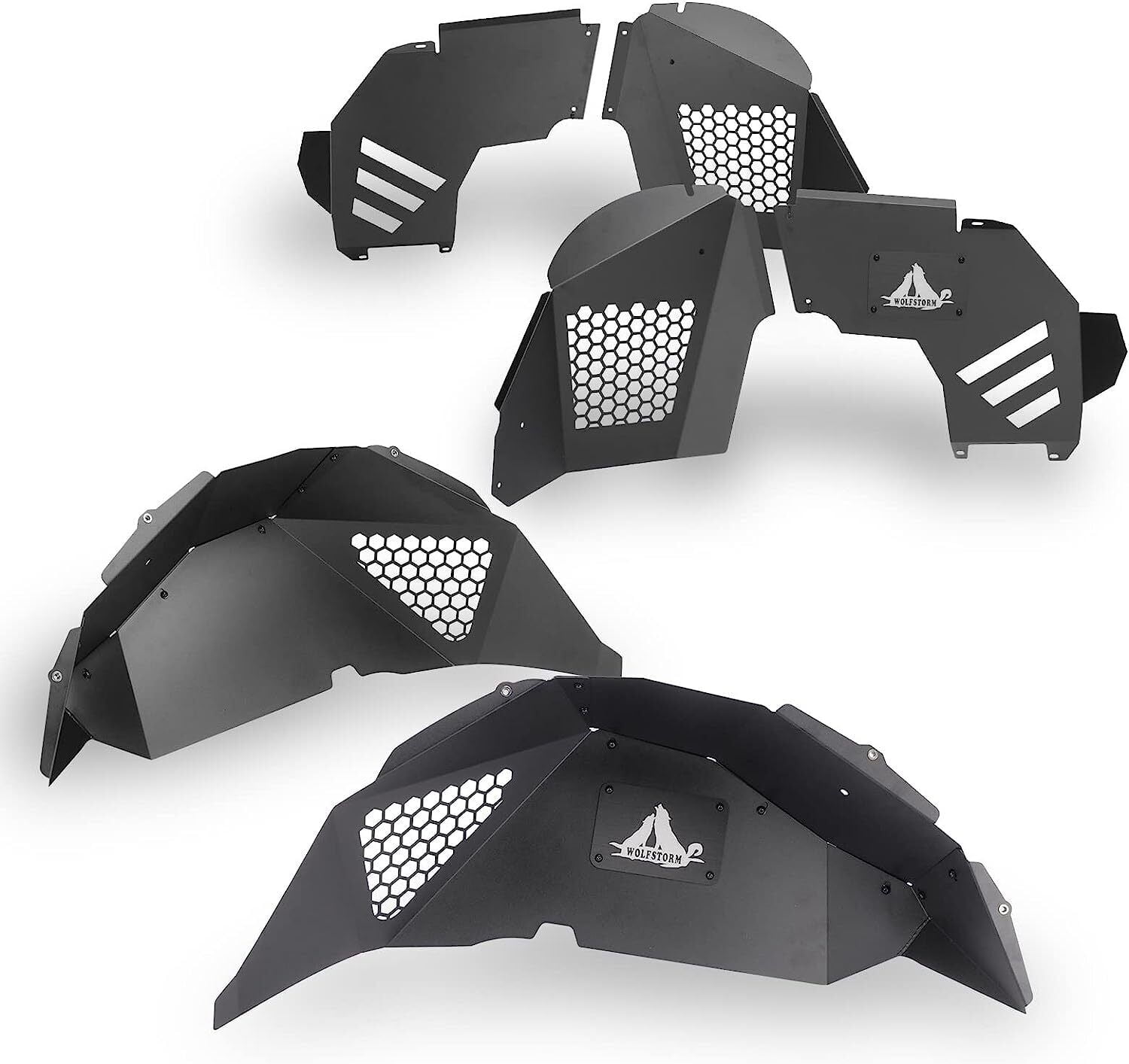 4PCS Front & Rear Fender Flares+Inner Fender Liners Set for 20182023