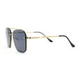 thumbnail image 4 of Mens Luxury Rimless Euro Style Mafia Metal Rim Rectangle Sunglasses Gold - Black, 4 of 4