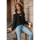 thumbnail image 5 of Blusa de Verano con Escote Cuadrado y Hombros Descubiertos para Mujer, Color Negro M, 5 of 8