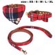 thumbnail image 2 of Conjunto de collar y correa de pajarita para perro de 3 piezas, conjunto de collar de pajarita para perro a cuadros ajustable,, 2 of 5