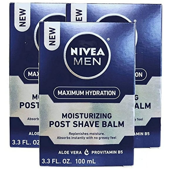 Nivea For Men Moisturizing Post Shave Balm 3.30 Oz  Pack Of 3