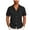 S-524 Black, variant on Gray Sport Gym Bowling Beach Lounge Button T Shirts for Man Summer Fall Short Sleeve Turtleneck Faux Linen Hippy Vintage Hawaiian Tops Shirt Man 2026 XL