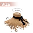 thumbnail image 2 of Sombrero de rafia de gran tamaño con circunferencia de 56-58 cm, para playa, vacaciones, protector solar, paja, 2 of 5