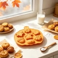 thumbnail image 4 of Dmlowu Thanksgiving Fall Silicone Molds, 6 Cavity Pumpkin Maple Leaf Mini Muffin Pan, Food Grade Holiday Baking Essentials for Chocolate Candy Pie Dessert, 4 of 6