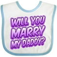 thumbnail image 3 of Inktastic Will You Marry My Daddy (purple) Boys or Girls Baby Bib, 3 of 4