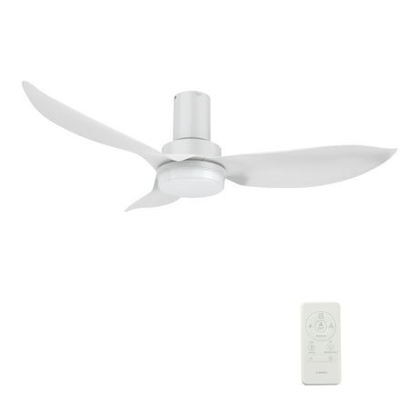 

45 3 Blade Flush Mount Ceiling Fan with Dimmable LED Light and Remote Control
