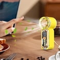 thumbnail image 2 of XRSIUX High Velocity Transparent Handheld Fan Mini Turbine Pocket Fan with LED Night Light Digital Display Violent Small Fan Portable Cooling Fan for Outdoor Camping CommuteYellow, 2 of 6