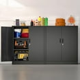 thumbnail image 5 of Metal Storage Cabinet, 36" H Locking Storage Cabinet with 2 Adjustable Shelves, Metal Cabinets for Garage, Home, Office, Utility Room-Black, 5 of 9