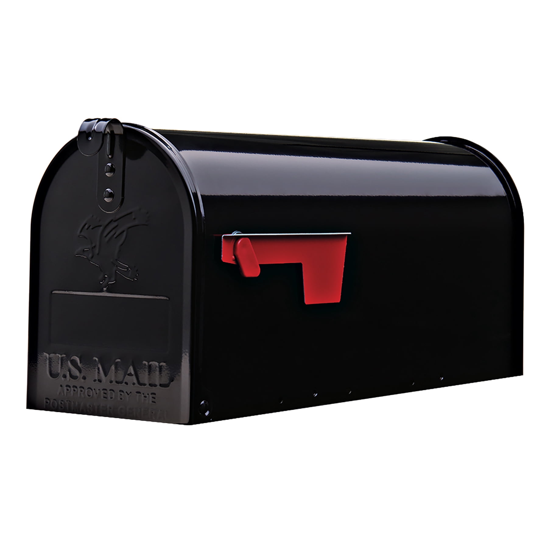 (2 pack) Architectural Mailboxes Elite Galvanized Steel, Medium, Post-Mount Mailbox in Black