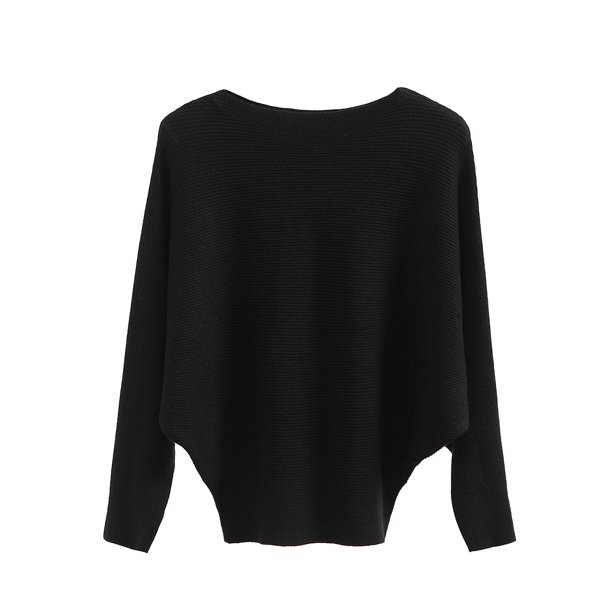 Suéter de cuello redondo para mujer, nuevo jersey de punto con cuello redondo, manga larga, holgado, estilo europeo y de talla grande, con cuentas de uñas.