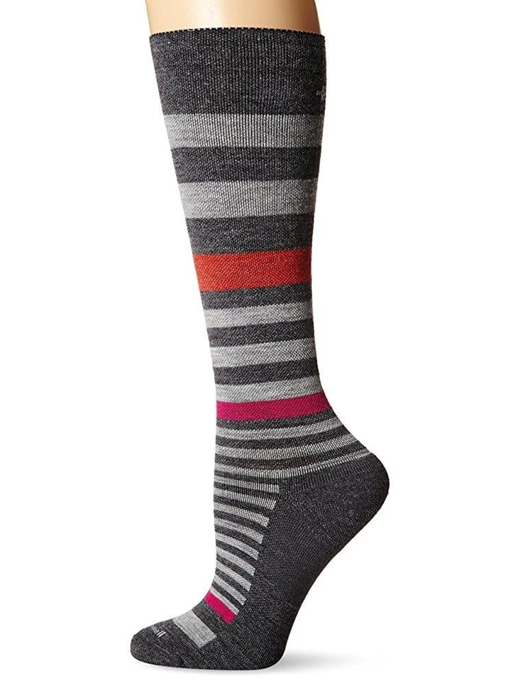 Sockwell - sockwell women's orbital stripe socks, charcoal, small ...