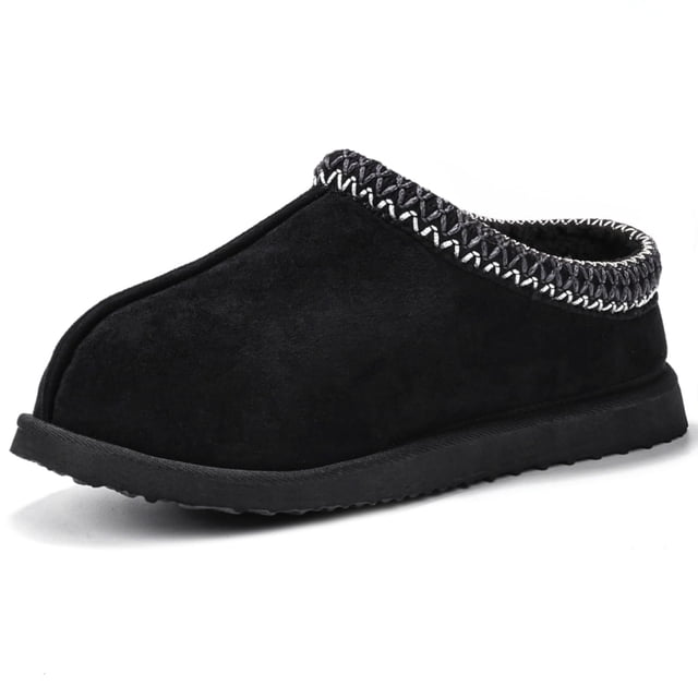 Zapatillas Gdazzio para mujer, fuzzy, acogedoras, negras