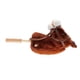 thumbnail image 4 of Soft plush toy with horse head and sound effect, with wheels and thick handle, ideal for children and toddlers. Coffee, 4 of 4