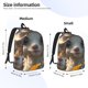 thumbnail image 2 of Easygdp Adorable Llama In Flowers Mochila de Lona Resistente para Laptop, Compatible con Laptops de 15 a 17 pulgadas, Ideal para Escuela, Trabajo y Viajes-Small, 2 of 5