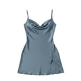 thumbnail image 6 of NominalSnug Nightgown for Women Sleeveless Spaghetti Strap Nightdress Deep V Neck Side Split Short Nightshirts Nightwear, 6 of 8