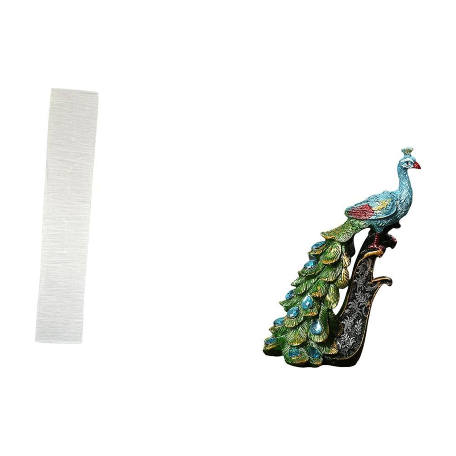 Floor Lamp Shade Peacock Statue Desktop Figurine Paper Material for Living Room and Bedroom Decor