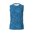 thumbnail image 6 of Lsque Blue Star Print Print Men's Cotton Blend Sleeveless Muscle Shirts (S-3XL)- Moisture Wicking, Odor Protection, UPF 30+,XX-Large, 6 of 8