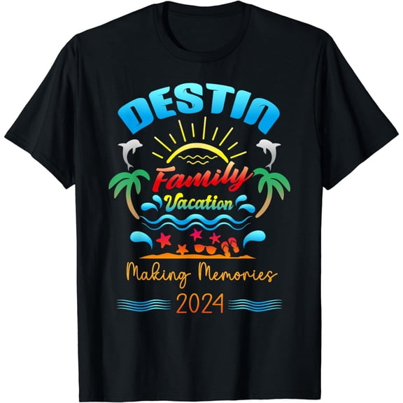 Destin Family Vacation 2024 Making Memories Florida Summer T-Shirt mens t shirt,black,women,funny,misfits,men,journey