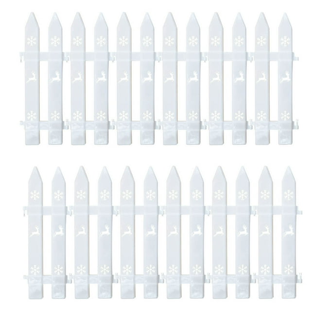 IROINID Christmas Decorations Outdoor Indoor,Christmas Decorations For Home,Christmas Decorations For Tree,Christmas Decorations Christmas Tree Fence White Fence Plastic Fence Splicing Guardrail