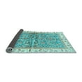 thumbnail image 2 of Ahgly Company Indoor Round Oriental Light Blue Traditional Area Rugs, 3' Round, 2 of 4