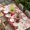 Red Beige, variant on Valentine's Day Table Cloths for 6 Foot Rectangle Tables, Red Gnomes Loves Roses Romantic Beige Patio Waterproof Elastic Fitted Tablecloths, Washable Rectangular Table Cover for Camping
