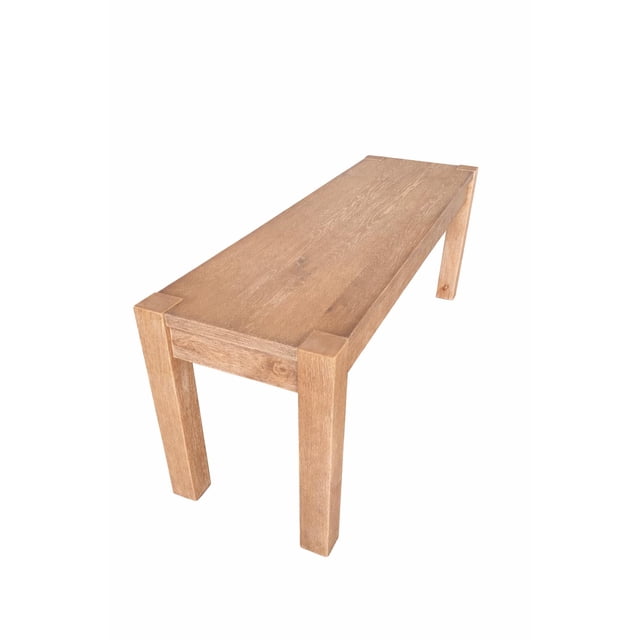 Best Master Furniture Janet 48" Transitional Wood Dining Bench in Antique Natural Oak