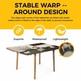 thumbnail image 4 of Bless OurHome Table Cloths for 5 Foot Rectangle Tables, Farmhouse Pots Texas Stars Retro Wooden Plank Patio Waterproof Elastic Fitted Tablecloths, Washable Rectangular Table Cover for Camping, 4 of 8