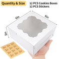 thumbnail image 2 of Cajas para galletas WINKIO 15x15x8 cm blancas, 12 unidades con stickers, 2 of 7