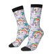 thumbnail image 1 of Balery Unicorn DoingYoga Calcetas Largas con Estampado para Hombre y Mujer – Suaves y Transpirables, Talla Única (US 5-11), 1 of 6