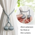 thumbnail image 5 of Decorative Strong Magnetic Curtain Tiebacks Curtain Holdbacks,Modern Simple Style Drape Tie Backs Curtain Tie for Small, Thin Or Sheer Window Drapries-Blue-2 Piece, 5 of 5