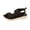 Black, variant on Summer Sandals For Women Wedge Heel Open Toe Elastic Ankle Straps Breathable Shoes for Women Sport Beach Vacation Holiday Fashion Black 36