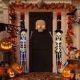 thumbnail image 4 of Decoración de manga de viento de calavera de Halloween, luces decorativas de Halloween, linternas de esqueleto de calavera, 4 of 5