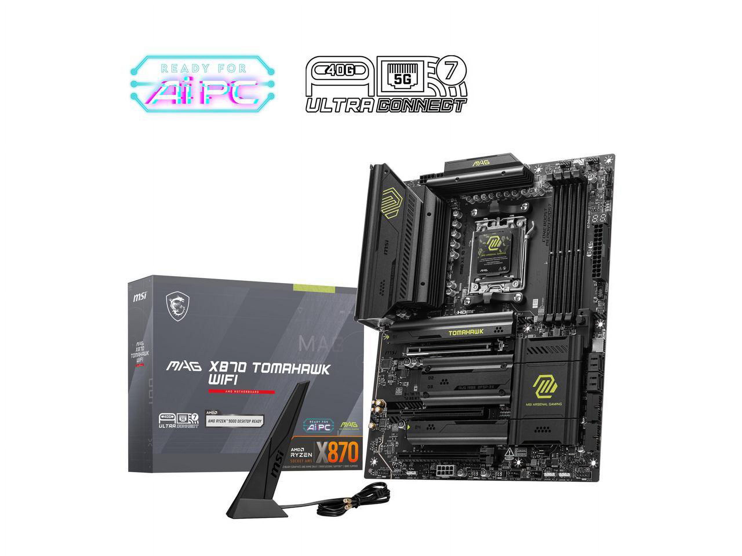 MSI MAG X870 TOMAHAWK WIFI Gaming Desktop Motherboard - AMD X870 Chipset - Socket AM5 - ATX (magx870tomahawkwifi)