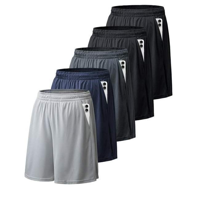 Pantalones cortos deportivos BALENNZ para hombre con bolsillos y cintura elástica