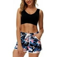 thumbnail image 3 of Women Summer Board Shorts Hawaiian Tropical Print Beach Swim Shorts with Pockets, 3 of 10