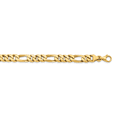 thumbnail image 1 of 14K Yellow Gold 7.7mm Hand-polished Figaro Link Bracelet, 1 of 3