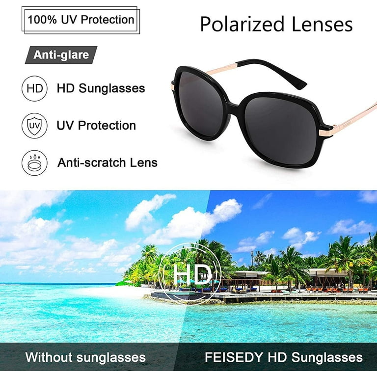 FEISEDY Classic Womens Elegant Polarized Sunglasses Ladies  display picture 1