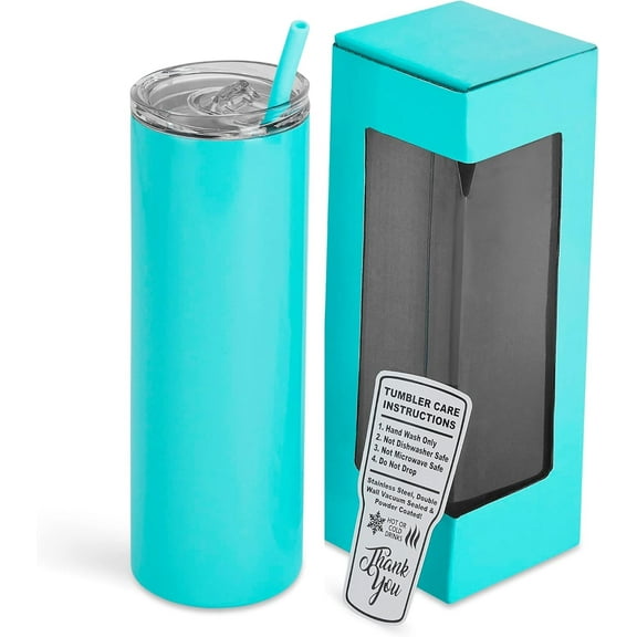 Makerflo 20 oz Silver Stainless Steel Tumbler Ideal for DIY Crafts -Epoxy