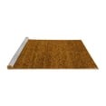 thumbnail image 2 of Ahgly Company Machine Washable Indoor Round Abstract Yellow Modern Area Rugs, 6' Round, 2 of 4