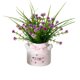 thumbnail image 2 of Bonsái de flores artificiales con maceta de cerámica para decoración del hogar u oficina, centro de mesa de bajo mantenimiento, estantería y decoración de escritorio, 2 of 5