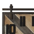 thumbnail image 6 of DecMode Industrial Wood Sculpted Wall Clock with Weave Pattern and Brown Finish, 24"W x 27"H, 6 of 14