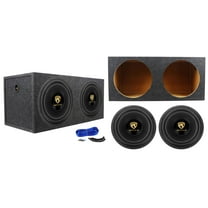 (2) Rockville W15K9D2 15" 10,000w Car Audio Subwoofers Sealed Sub Box Enclosure