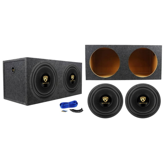 (2) Rockville W15K9D2 15" 10,000w Car Audio Subwoofers Sealed Sub Box Enclosure
