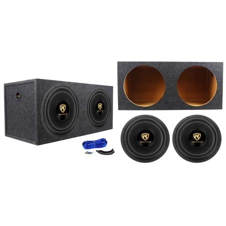 (2) Rockville W15K9D2 15" 10,000w Car Audio Subwoofers+Sealed Sub Box Enclosure
