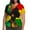 Multicolor, variant on Teissuly Women Fashion Casual Printing Shirts Short Sleeve Loose Plus Size Tee Tops Round Neck Tunic Blouse